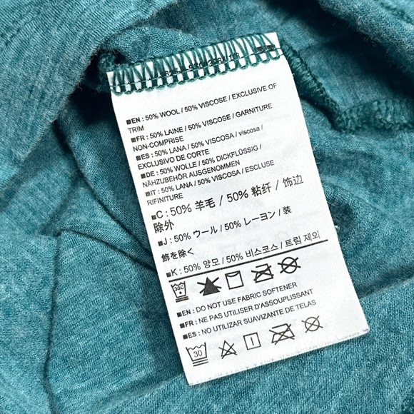 Arc'teryx Satoro Wool Blend Relaxed Fit Base Layer L/S T Shirt Teal Womens M - Picture 8 of 10